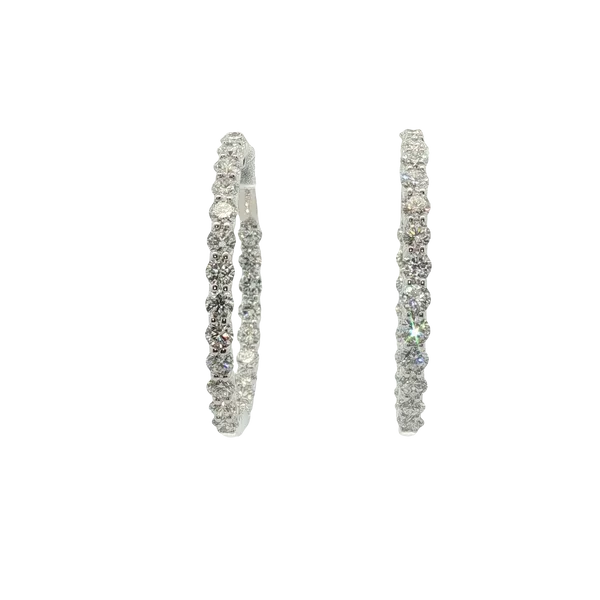 3.01CT TW LAB GROWN DIAMOND INSIDE-OUT HOOP EARRINGS Lester Martin Dresher, PA