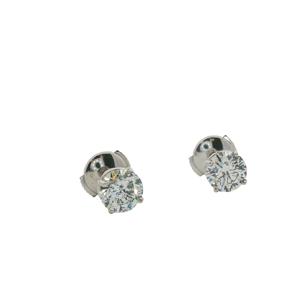 2.CT TW Lab-Grown Diamond Stud Earrings in 14K White Gold Lester Martin Dresher, PA