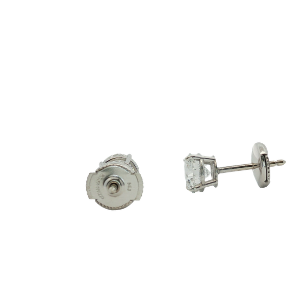 2.CT TW Lab-Grown Diamond Stud Earrings in 14K White Gold Image 3 Lester Martin Dresher, PA