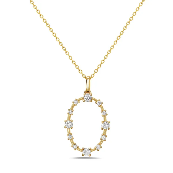 0.30CTW DIAMOND OVAL OPEN CIRCLE PENDANT Lester Martin Dresher, PA