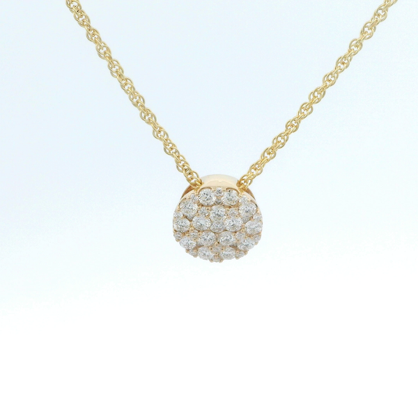 0.50CTW DIAMOND CLUSTER SLIDE PENDAN Lester Martin Dresher, PA