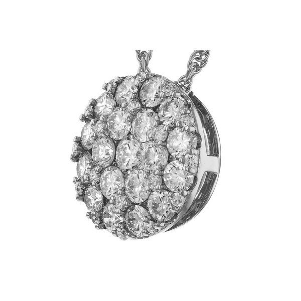 1.50CTW DIAMOND CLUSTER SLIDE PENDANT Image 2 Lester Martin Dresher, PA