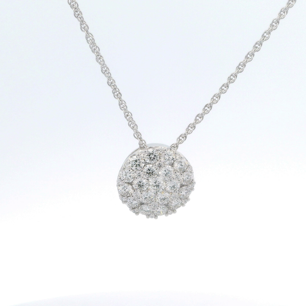 1.50CTW DIAMOND CLUSTER SLIDE PENDANT Image 3 Lester Martin Dresher, PA