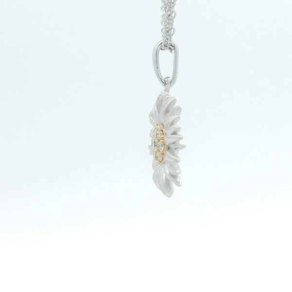 0.10CTW DIAMOND FLOWER PENDANT Image 3 Lester Martin Dresher, PA