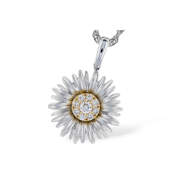 0.10CTW DIAMOND FLOWER PENDANT Lester Martin Dresher, PA