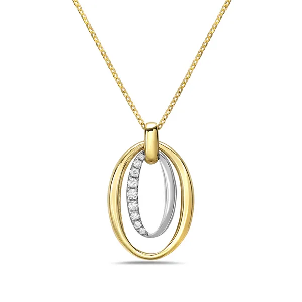 0.21CTW DIAMOND  OPEN DOUBLE OVAL PENDANT Lester Martin Dresher, PA