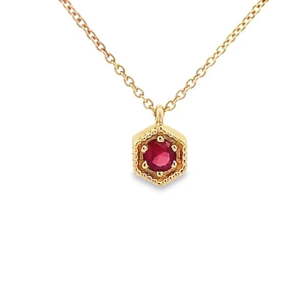0.25CT RUBY HEXAGON PENDANT similar item image