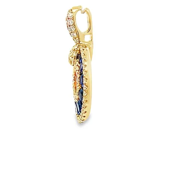 0.69CTW SAPPHIRE AND 0.30CTW DIAMOND CIRCULAR PENDANT Image 2 Lester Martin Dresher, PA