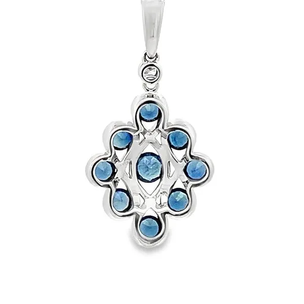 0.95CTW SAPPHIRE AND 0.02CTW DIAMOND KITE SHAPED PENDANT Image 3 Lester Martin Dresher, PA