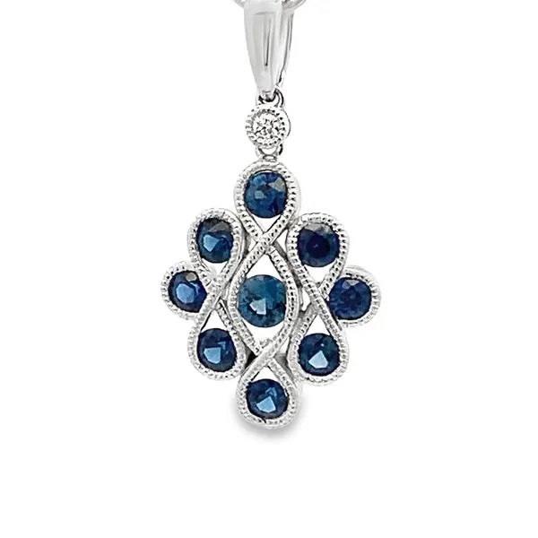 0.95CTW SAPPHIRE AND 0.02CTW DIAMOND KITE SHAPED PENDANT similar item image