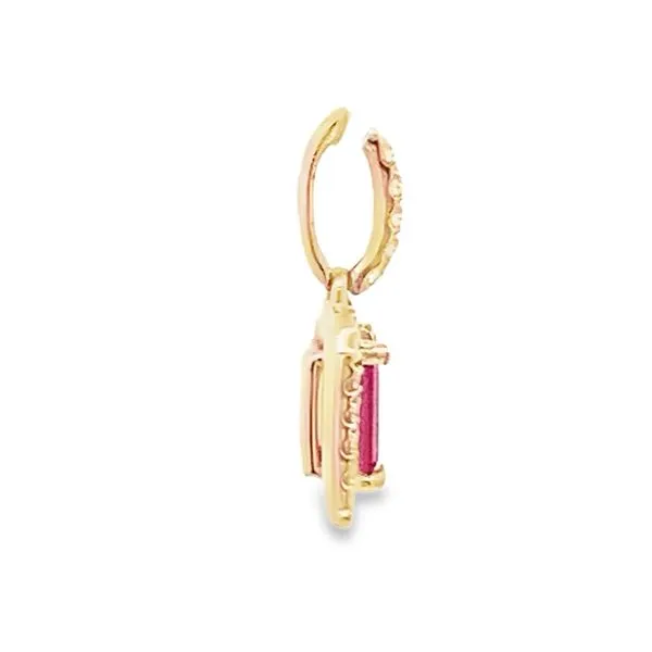 RUBY AND DIAMOND HALO PENDANT Image 2 Lester Martin Dresher, PA