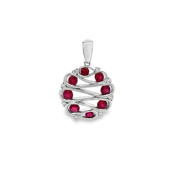 0.92CTW RUBY AND 0.07CTW DIAMOND PENDANT Lester Martin Dresher, PA