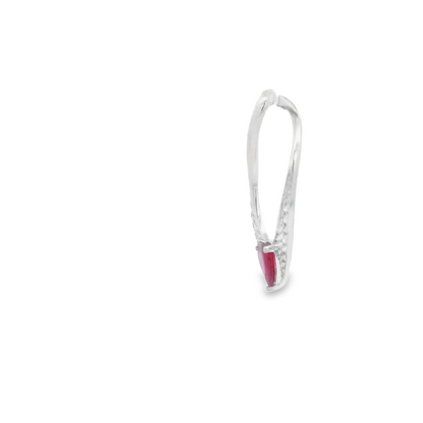 0.42CT RUBY AND 0.30CTW DIAMOND PENDANT Image 2 Lester Martin Dresher, PA