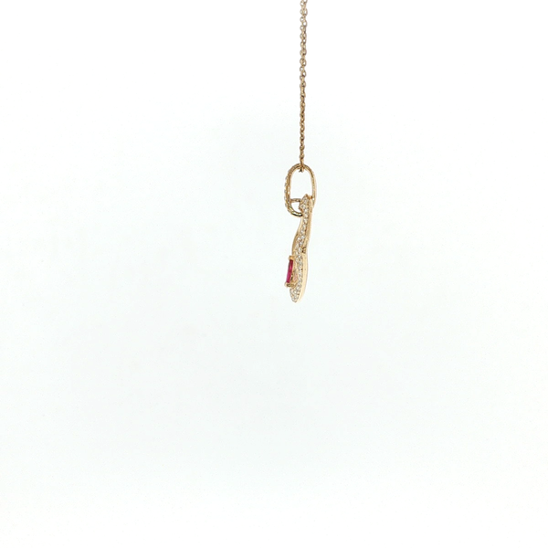 RUBY AND DIAMOND PENDANT Image 2 Lester Martin Dresher, PA