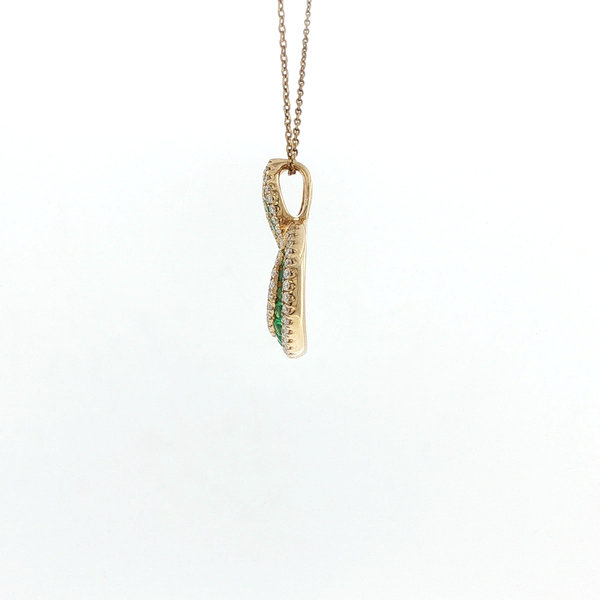 EMERALD AND DIAMOND PENDANT Image 2 Lester Martin Dresher, PA