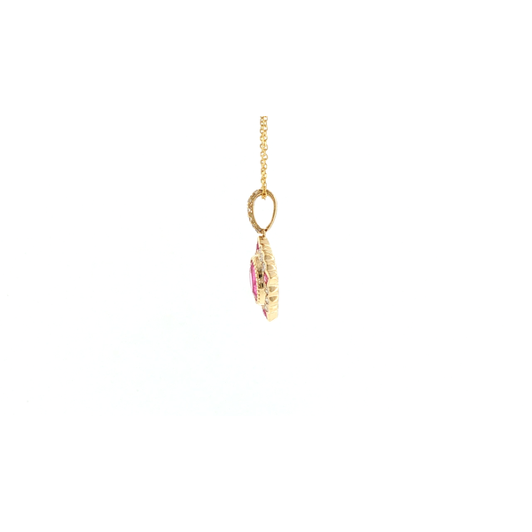 PINK SAPPHIRE AND DIAMOND PENDANT Image 2 Lester Martin Dresher, PA