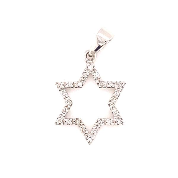 0.20CT DIAMOND STAR OF DAVID PENDANT Lester Martin Dresher, PA