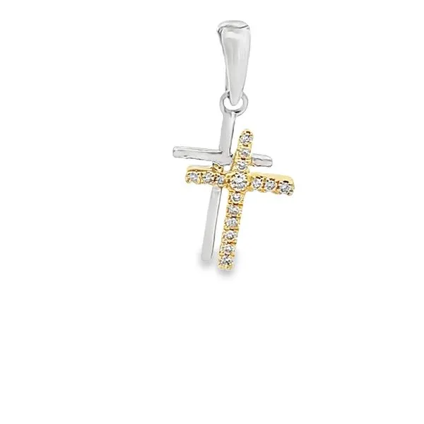 0.18CTW DIAMOND CROSS DOUBLE PENDANT Lester Martin Dresher, PA