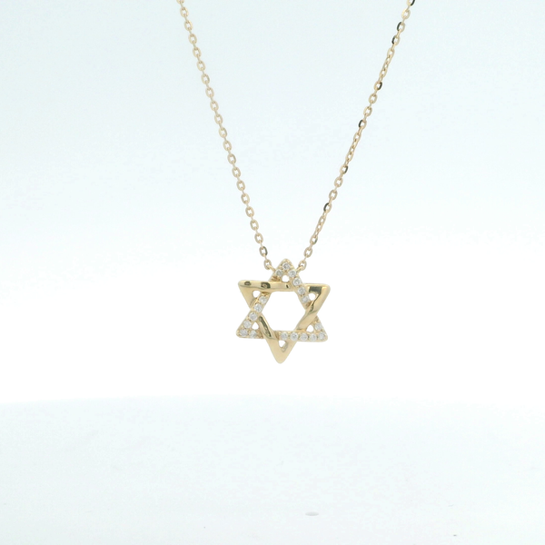 0.06CTW DIAMOND STAR OF DAVID PENDANT Lester Martin Dresher, PA
