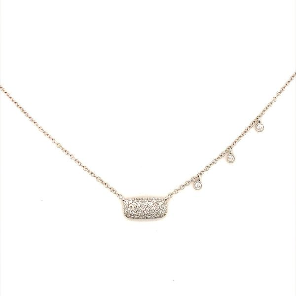 DIAMOND PAVE BAR AND 3 DANGLE NECKLACE Lester Martin Dresher, PA