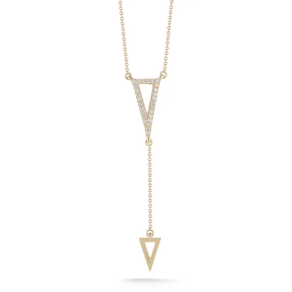 0.22CT DIAMOND  TRIANGLE LARIATE  NECKLACE similar item image