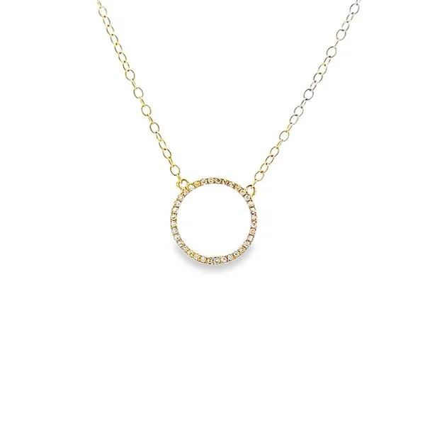 0.05CTW DIAMOND OPEN CIRCLE NECKLACE SET Lester Martin Dresher, PA