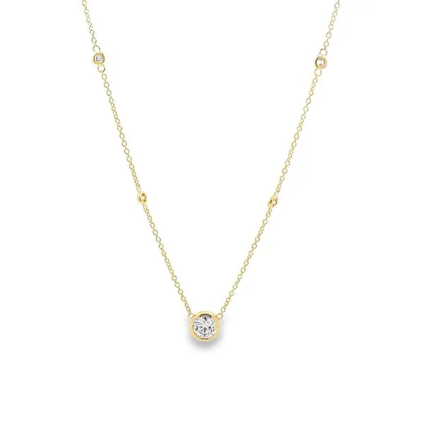 18\ 0.71CTW DIAMOND BY THE YARD STYLE  NECKLACE WITH A LA...