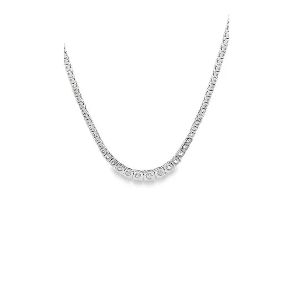 3.00CTW DIAMOND NECKLACE WITH GRADUATED DIAMONDS SET IN 14K WHITE GOLD Image 2 Lester Martin Dresher, PA