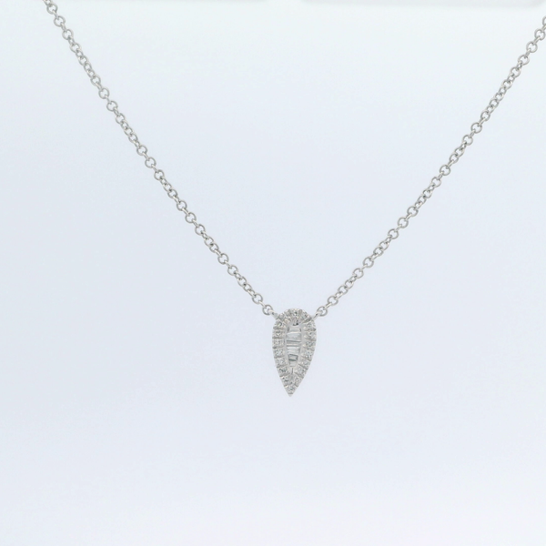 0.07CTW DIAMOND PEAR SHAPED PENDANT Lester Martin Dresher, PA