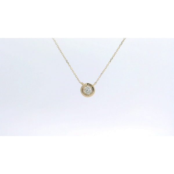 0.30CT DIAMON BEZEL SET SOLITAIRE NECKLACE Lester Martin Dresher, PA
