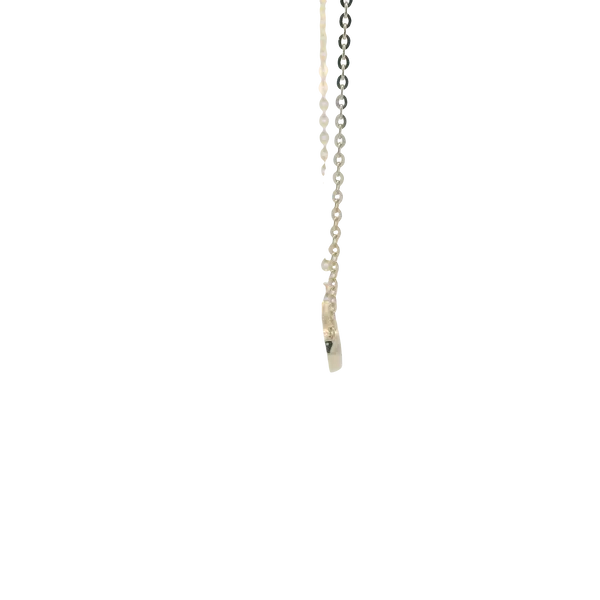 0.08CTW DIAMOND PAVE AND SOLID TEARDROP NECKLACE Image 2 Lester Martin Dresher, PA