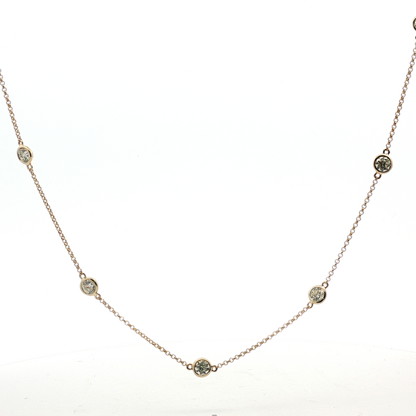 3.142CTW DIAMOND BY THE YARD NECKLACE SET IN 14K YELLOW GOLD Lester Martin Dresher, PA