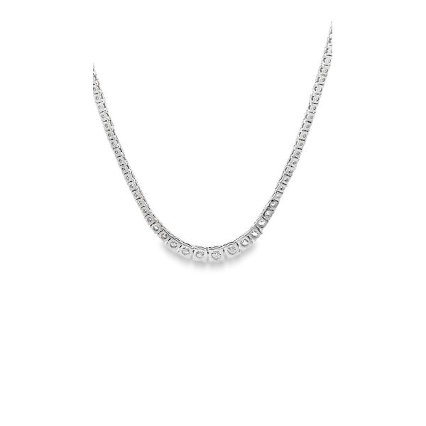 3.00CTW DIAMOND NECKLACE WITH GRADUATED DIAMONDS SET IN 14K WHITE GOLD Image 2 Lester Martin Dresher, PA