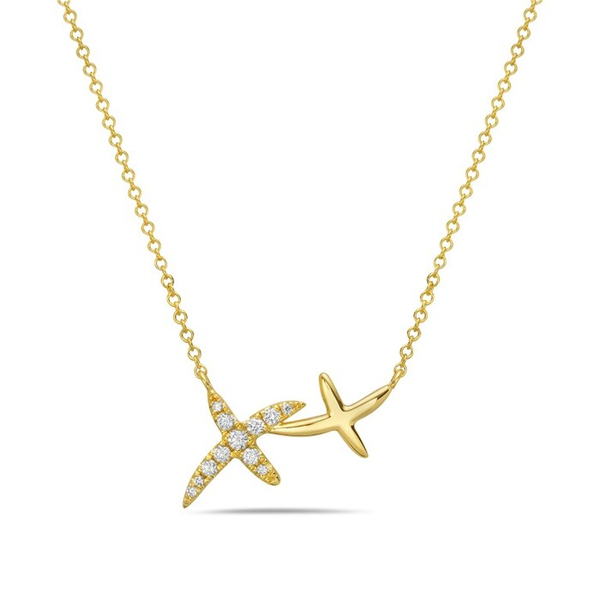 0.12CT TW DIAMOND X NECKLACE Lester Martin Dresher, PA