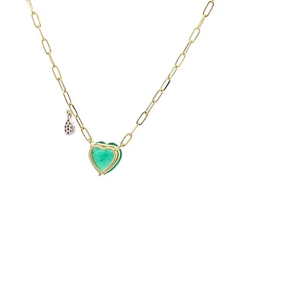 1.36CT EMERALD HEART NECKLACE Image 3 Lester Martin Dresher, PA