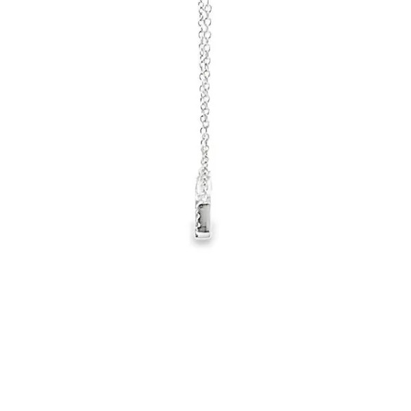 18\ 0.42CTW EMERALD AND 0.13CTW  DIAMOND BAR NECKLACE