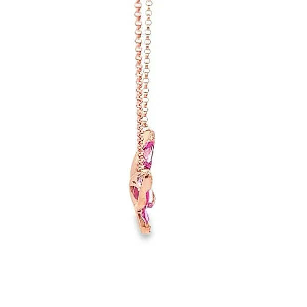 1.41CTW SAPPHIRE AND 0.07 DIAMOND BUTTERFLY NECKLACE