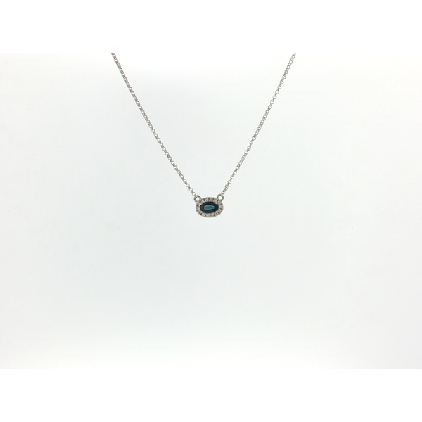 SAPPHIRE AND DIAMOND NECKLACE Lester Martin Dresher, PA