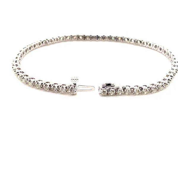 1.50CTW DIAMOND TENNIS BRACELET IN 14K WHITE GOLD MEASURING 7