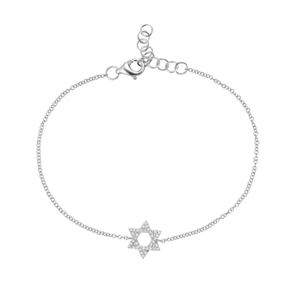 0.08CTW DIAMOND STAR OF DAVID BRACELET Lester Martin Dresher, PA