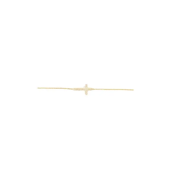0.12CTW DIAMOND SIDEWAYS CROSS BRACELET Lester Martin Dresher, PA
