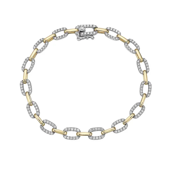 1.29CTW DIAMOND OVAL LINK BRACELET Image 2 Lester Martin Dresher, PA