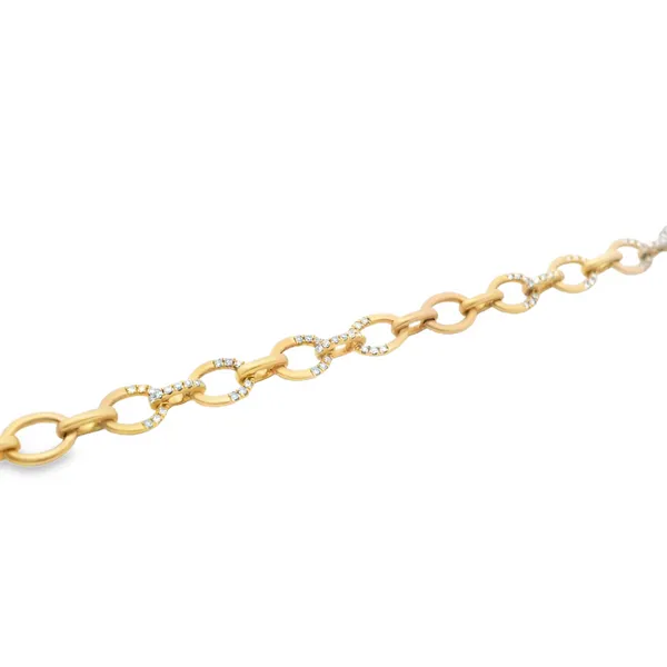 0.51CTW DIAMOND OVAL PAVE LINK BRACELET Image 3 Lester Martin Dresher, PA