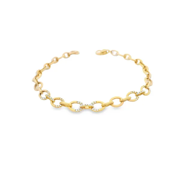 0.51CTW DIAMOND OVAL PAVE LINK BRACELET Lester Martin Dresher, PA