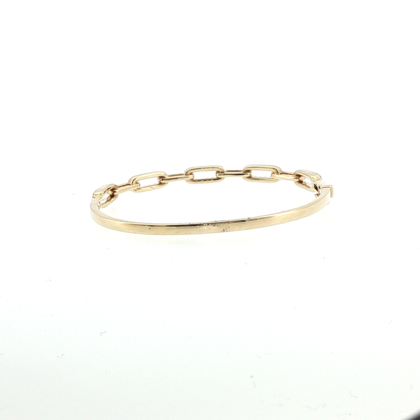 0.89CTW DIAMOND LINK BANGLE BRACELET SET IN 14K YELLOW GOLD Image 2 Lester Martin Dresher, PA