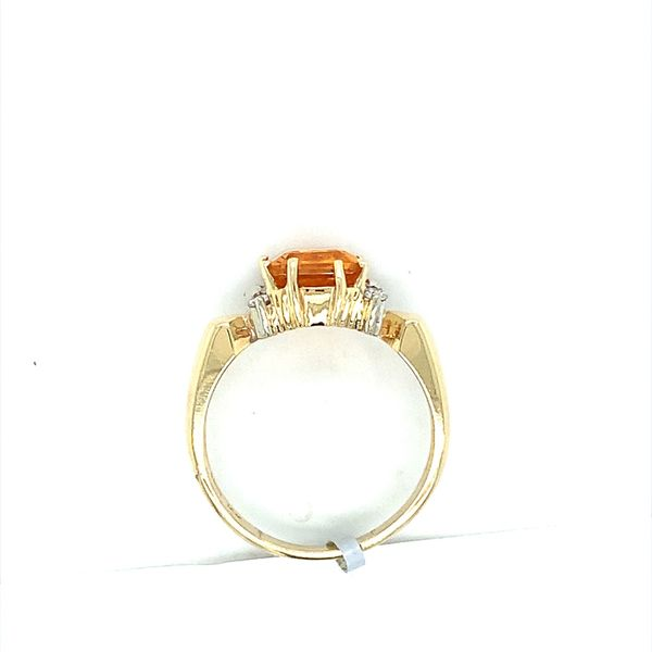 2.70CT EMERALD CUT CITRINE RING WITH 0.12CTW DIAMOND ACCENTS Image 3 Lester Martin Dresher, PA