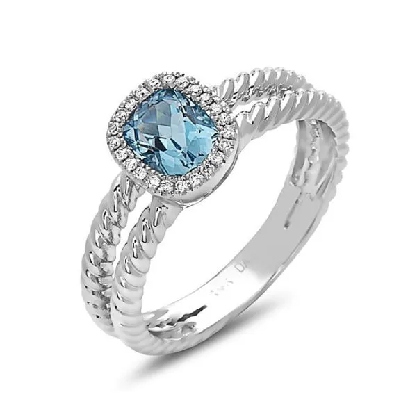 0.98CT BLUE TOPAZ RING Lester Martin Dresher, PA