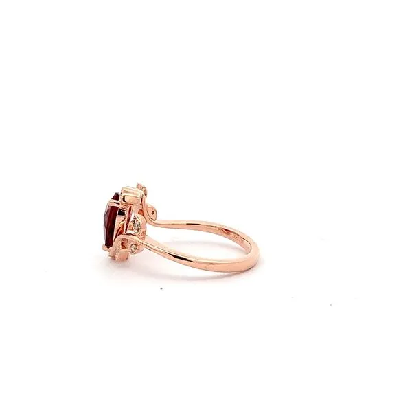 1.58CT GARNET/0.06CT TW DIAMOND ACCENT RING Image 2 Lester Martin Dresher, PA