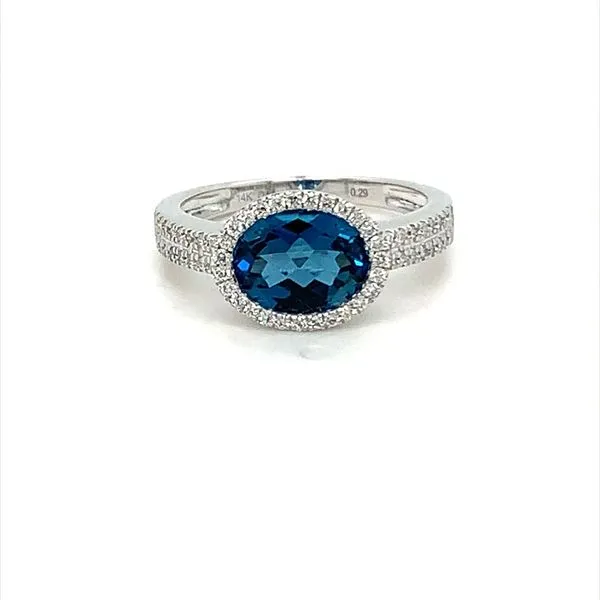 2.11CT OVAL BLUE TOPAZ RING Image 2 Lester Martin Dresher, PA