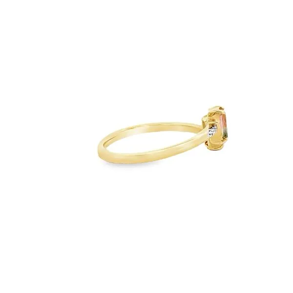 0.60CTW WATERMELON TOURMALINES IN A BAGUETTE SHAPE RING